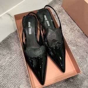 Miu Miu Patent Leather Kitten Heels